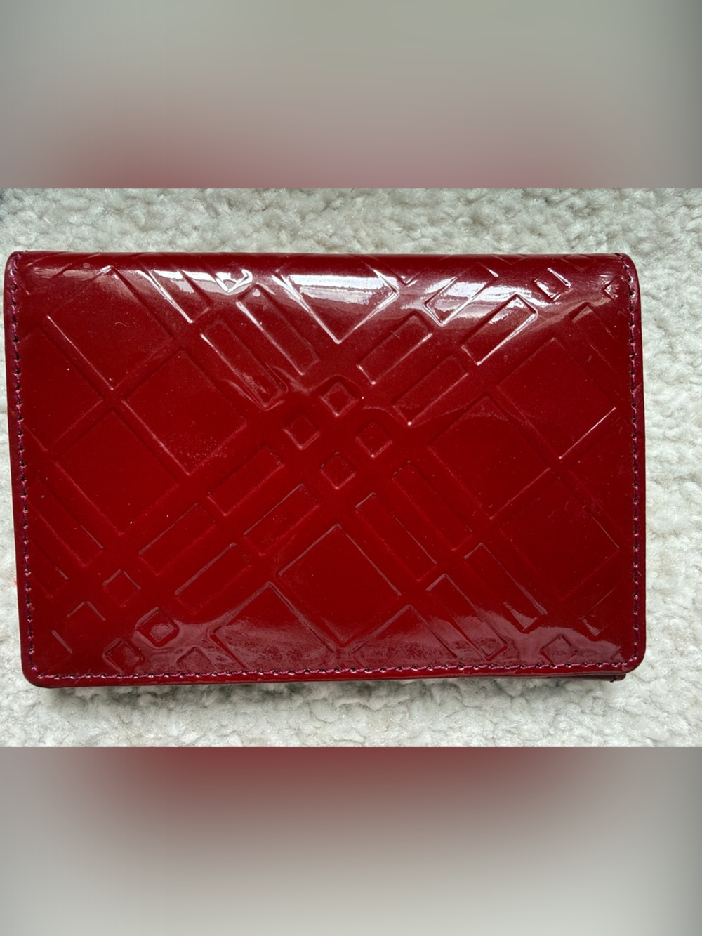 Burberry Red Leather Card Holder - Picture 1 of 5